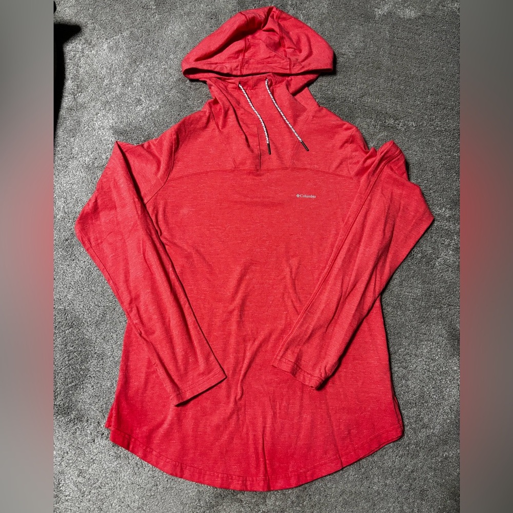 Columbia Bright Coral Hooded Long-Sleeve Pullover